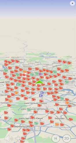 Updating cameras and hazards in the ContraCam application